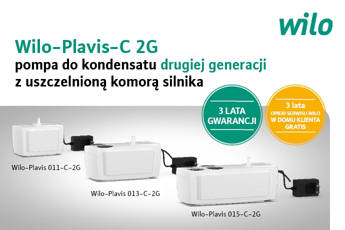 Wilo-Plavis 2G - energooszczędna, niezawodna i komfortowa pompa do kondensatu