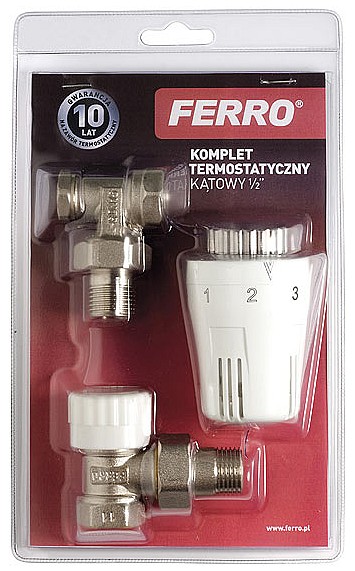 Ferro - Komplet termostatyczny kątowy 1/2?